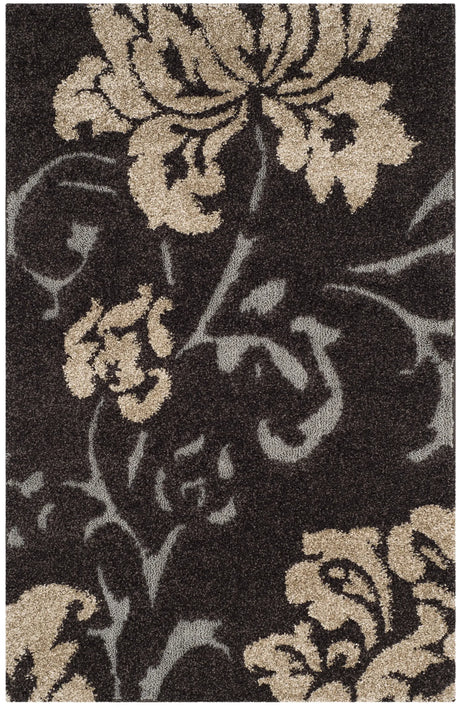 Safavieh Florida Shag 3'-3" x 5'-3" Rug in Dark Brown / Smoke