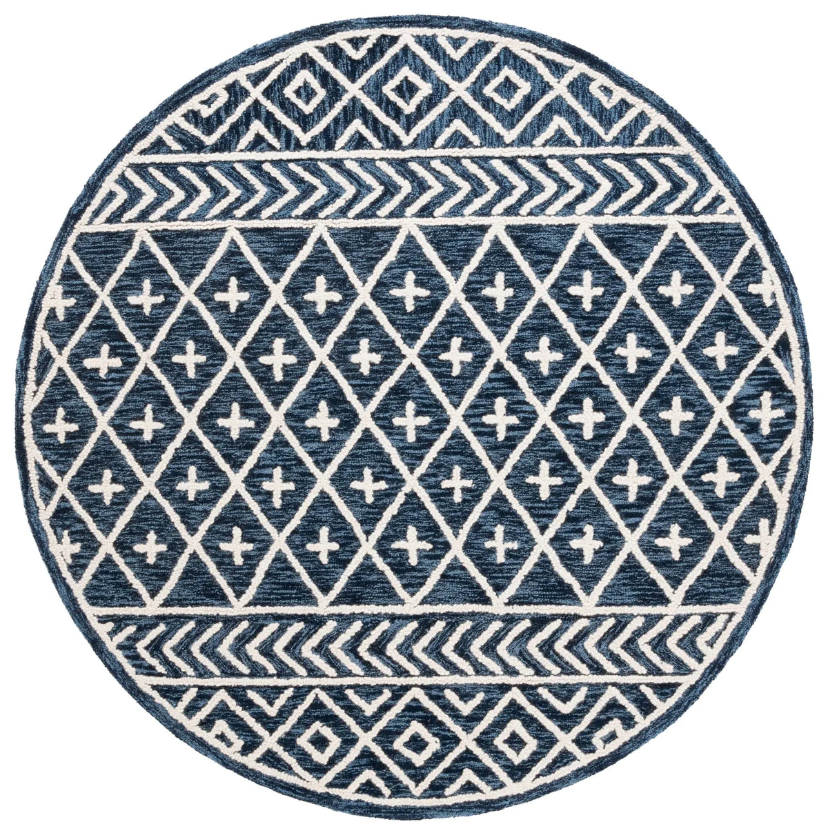 Safavieh Metro 6'-0" x 6'-0" Rug in Navy / Ivory
