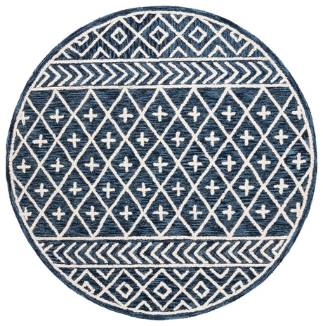 Safavieh Metro 6'-0" x 6'-0" Rug in Navy / Ivory