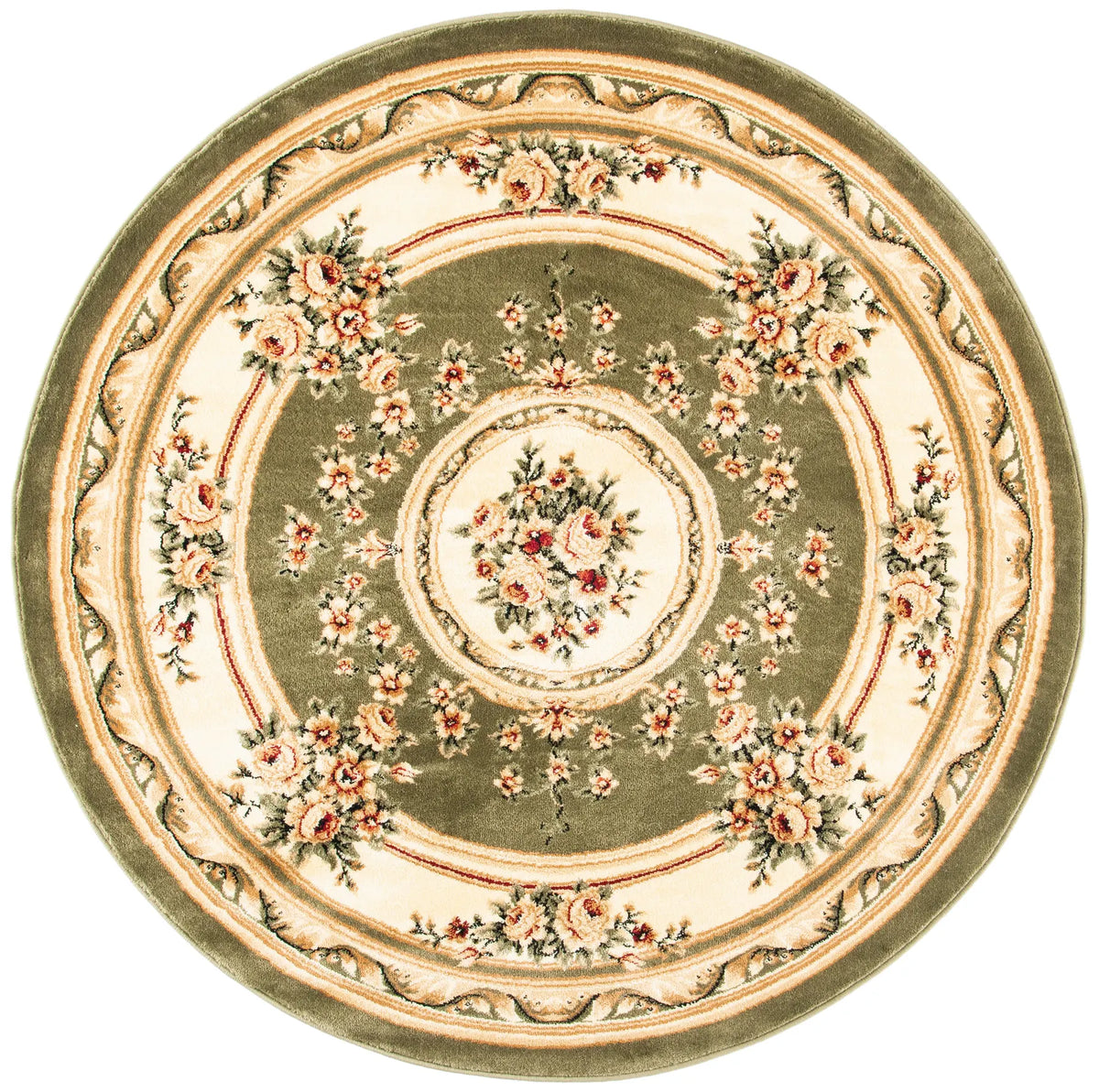 Safavieh Lyndhurst 5'-3" x 5'-3" Rug in Sage / Ivory