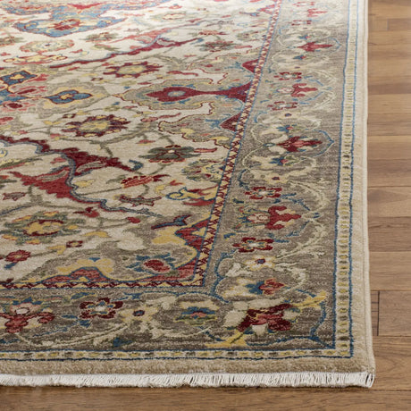 Safavieh Kashan 4'-0" x 6'-0" Rug in Ivory / Taupe