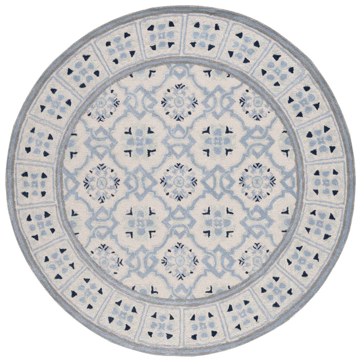 Safavieh Bella 7'-0" x 7'-0" Rug in Ivory / Blue