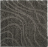 Safavieh Florida Shag 6'-7" x 6'-7" Rug in Grey / Grey