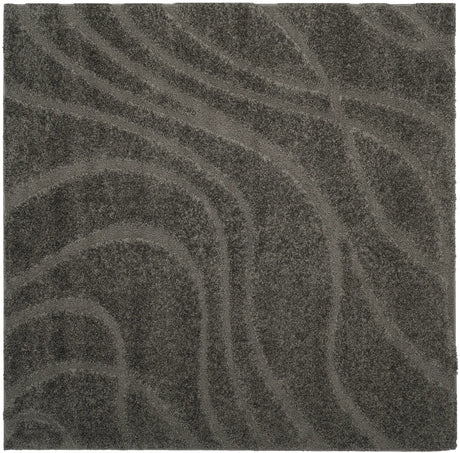 Safavieh Florida Shag 6'-7" x 6'-7" Rug in Grey / Grey