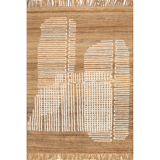 Nuloom Chrysanthe Casual Abstract Vegl03A Natural Area Rug