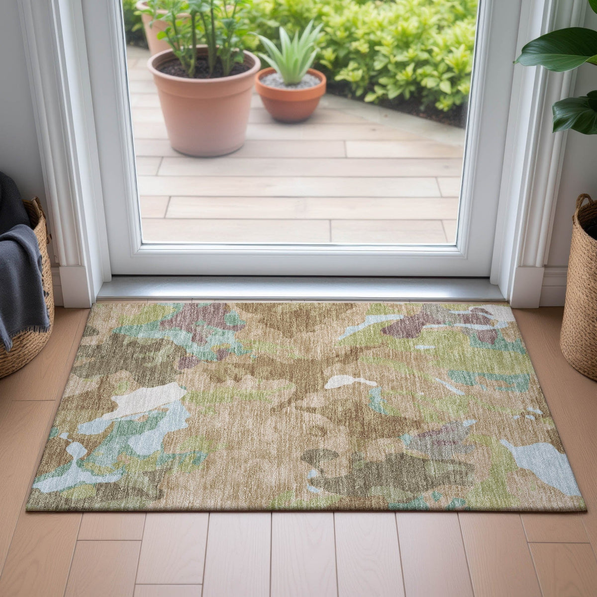 Addison Chantille ACN2161 Modern Machine Made Transitional Beige Rug