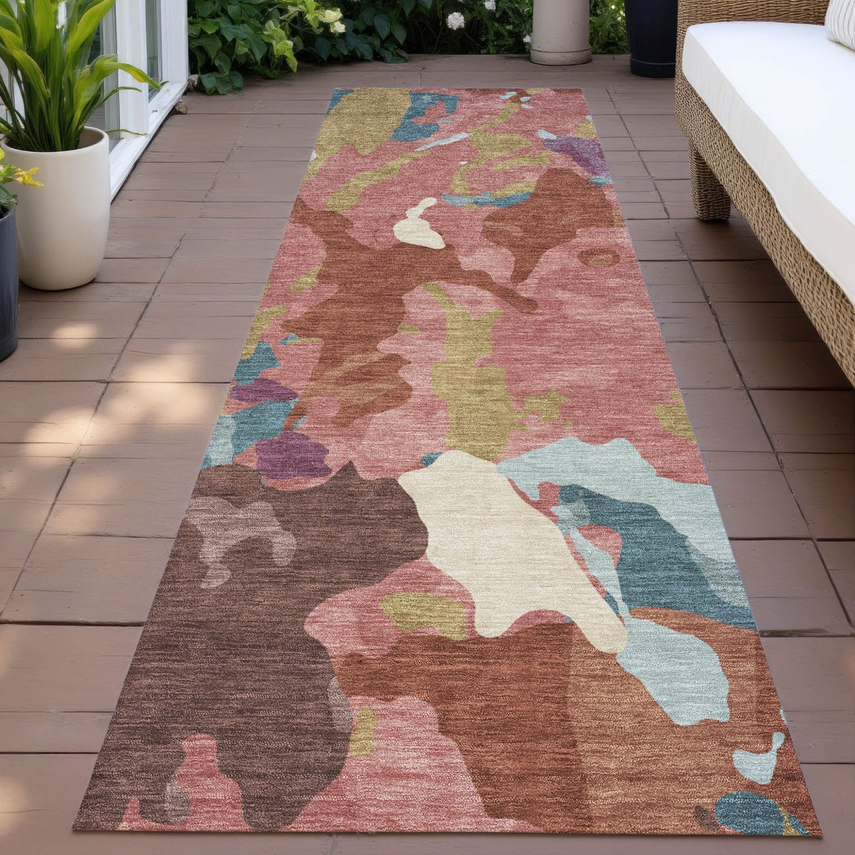 Addison Chantille ACN2161 Modern Machine Made Transitional Pink Rug