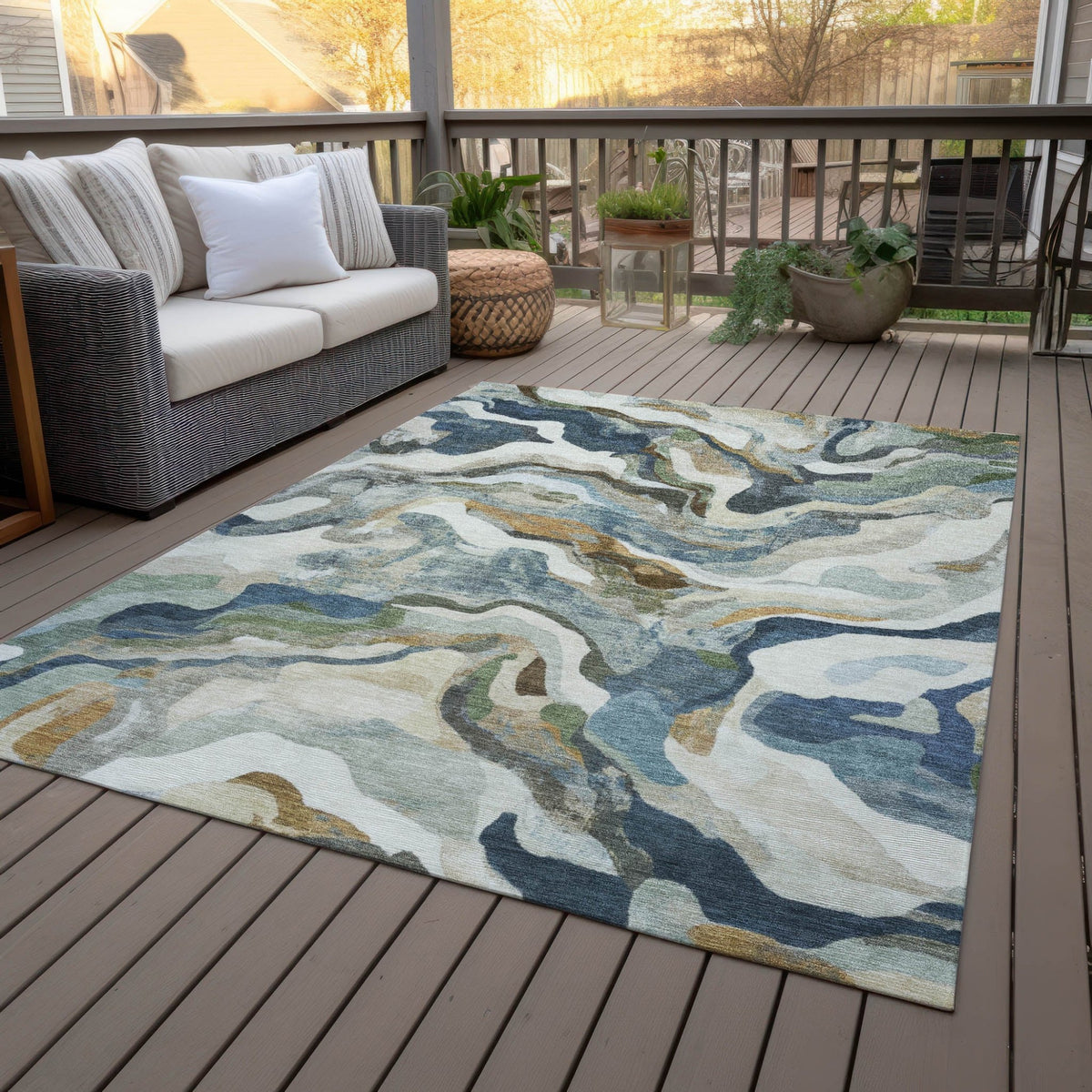 Addison Chantille ACN2162 Modern Machine Made Transitional Denim Rug