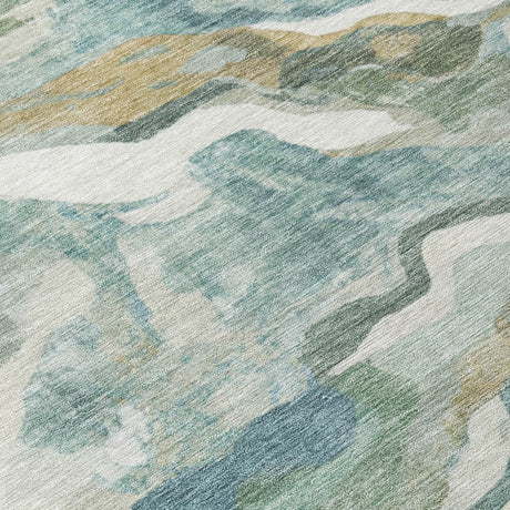Addison Chantille ACN2162 Modern Machine Made Transitional Teal Rug