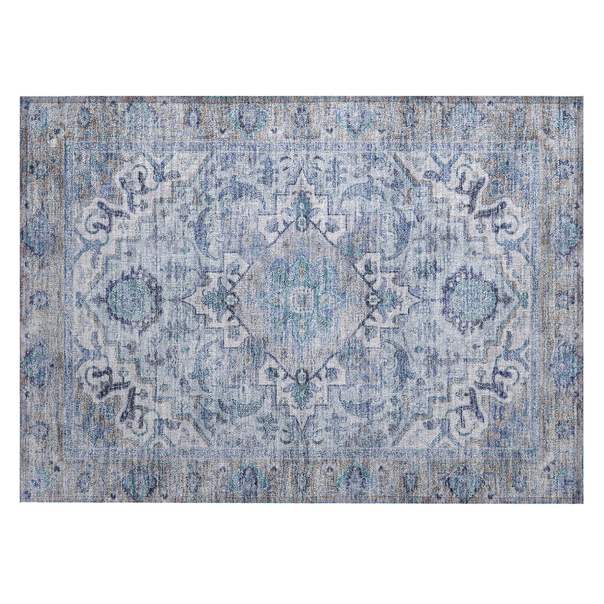 Addison Chantille ACN2163 Global Machine Made Traditional Blue Rug