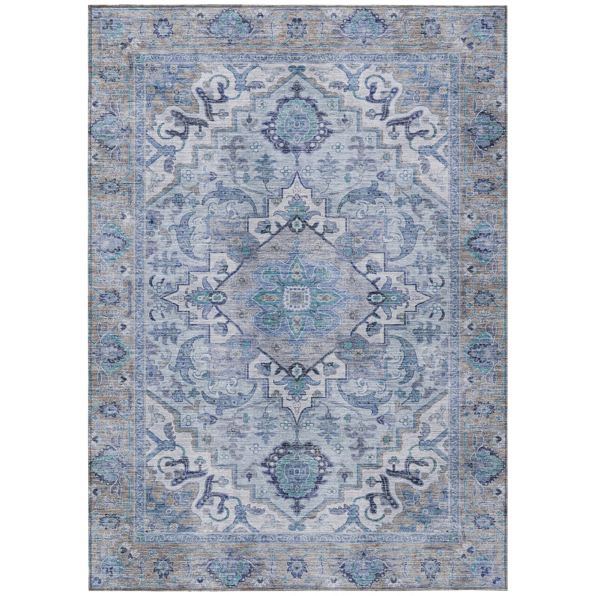 Addison Chantille ACN2163 Global Machine Made Traditional Blue Rug