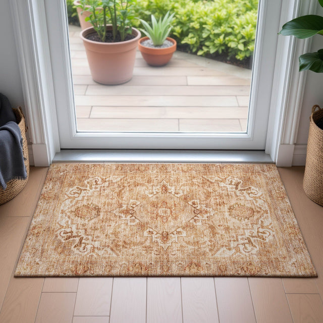 Addison Chantille ACN2164 Global Machine Made Traditional Copper Rug