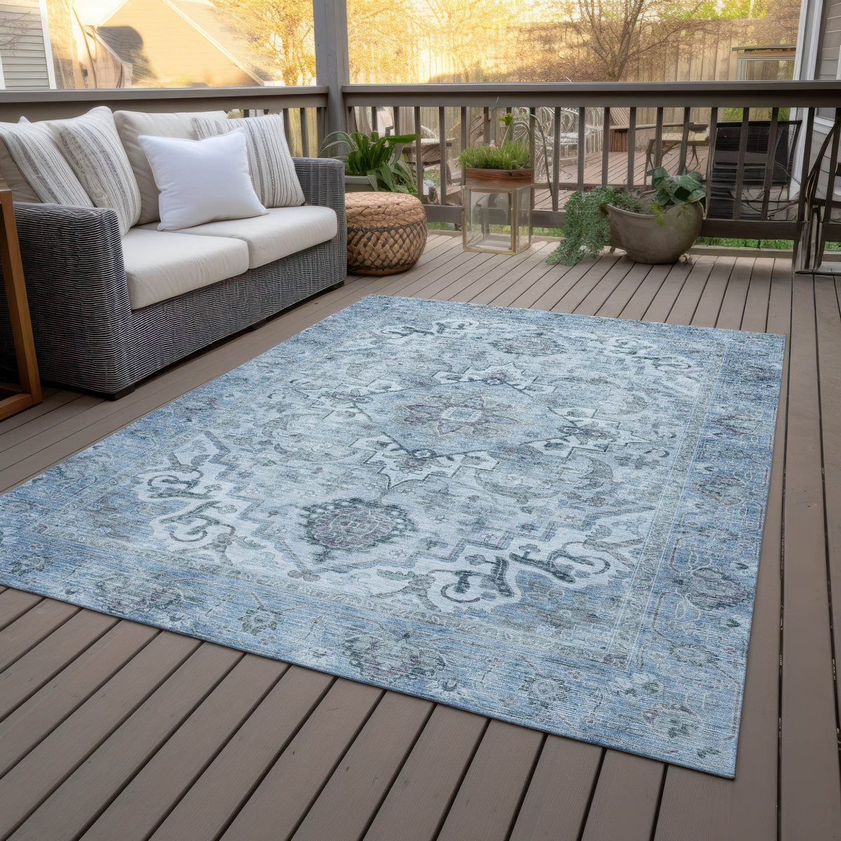 Addison Chantille ACN2164 Global Machine Made Traditional Sky Rug