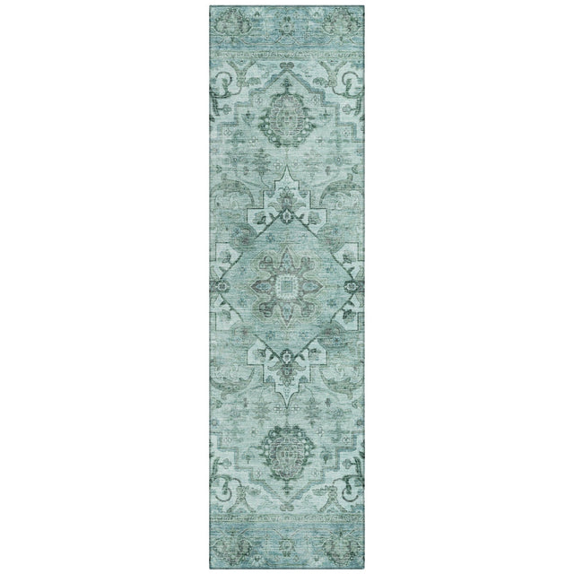 Addison Chantille ACN2164 Global Machine Made Traditional Teal Rug