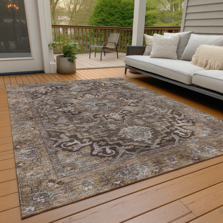Addison Chantille ACN2165 Global Machine Made Traditional Brown Rug