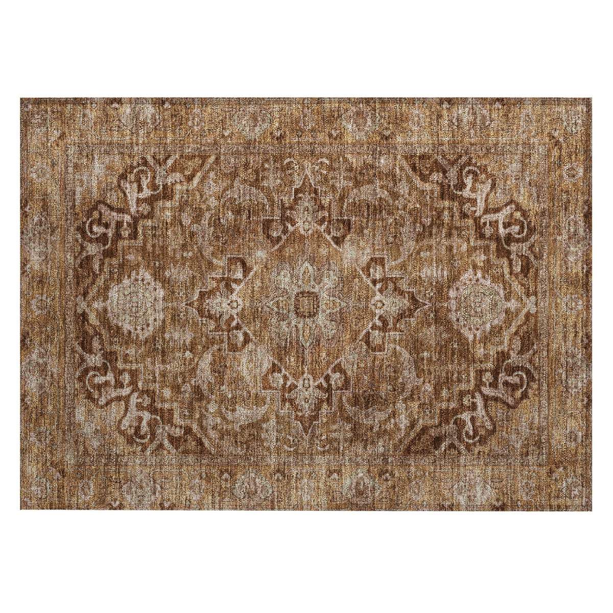 Addison Chantille ACN2165 Global Machine Made Traditional Terracotta Rug