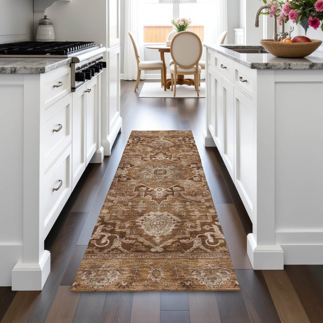 Addison Chantille ACN2165 Global Machine Made Traditional Terracotta Rug