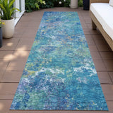 Addison Chantille ACN2166 Abstract Machine Made Transitional Blue Rug