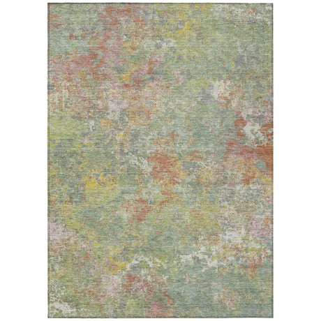 Addison Chantille ACN2166 Abstract Machine Made Transitional Green Rug