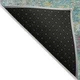 Addison Chantille ACN2166 Abstract Machine Made Transitional Teal Rug