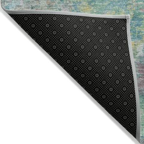 Addison Chantille ACN2166 Abstract Machine Made Transitional Teal Rug