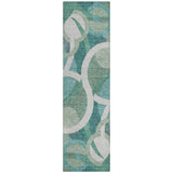 Addison Chantille ACN2167 Geometric Machine Made Transitional Teal Rug