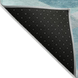 Addison Chantille ACN2168 Geometric Machine Made Transitional Teal Rug