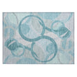 Addison Chantille ACN2168 Geometric Machine Made Transitional Teal Rug