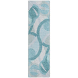 Addison Chantille ACN2168 Geometric Machine Made Transitional Teal Rug