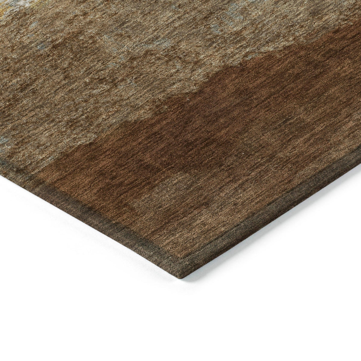 Addison Chantille ACN2169 Stripes Machine Made Transitional Brown Rug