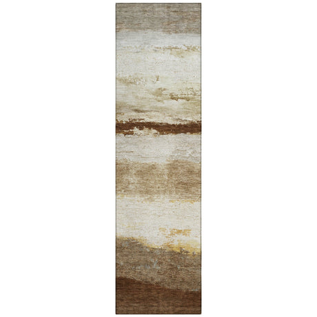 Addison Chantille ACN2169 Stripes Machine Made Transitional Brown Rug