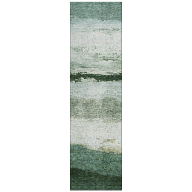 Addison Chantille ACN2169 Stripes Machine Made Transitional Fern Rug