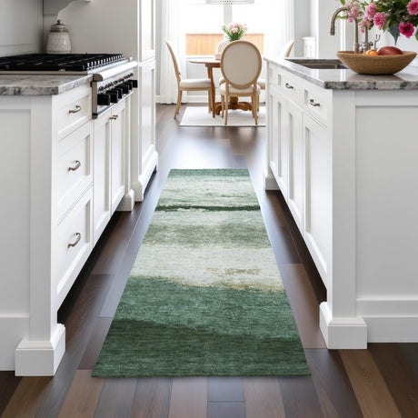 Addison Chantille ACN2169 Stripes Machine Made Transitional Fern Rug