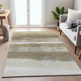 Addison Chantille ACN2169 Stripes Machine Made Transitional Khaki Rug