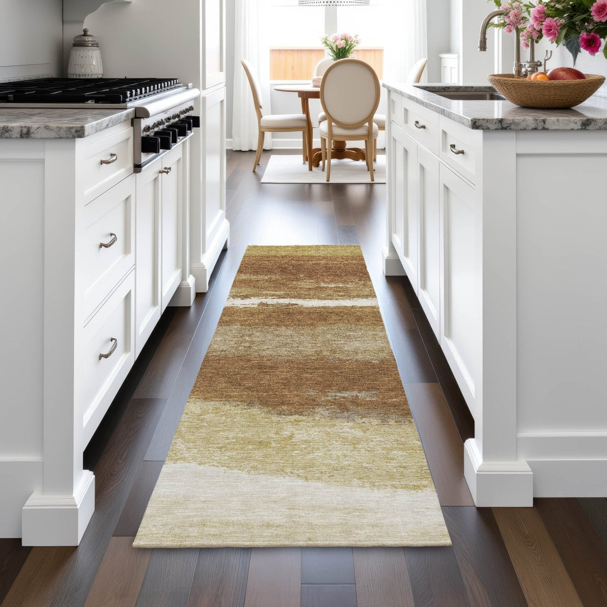 Addison Chantille ACN2169 Stripes Machine Made Transitional Paprika Rug