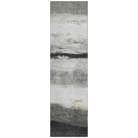 Addison Chantille ACN2169 Stripes Machine Made Transitional Pewter Rug