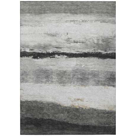 Addison Chantille ACN2169 Stripes Machine Made Transitional Pewter Rug