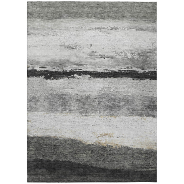Addison Chantille ACN2169 Stripes Machine Made Transitional Pewter Rug