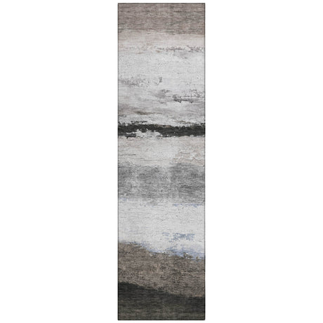Addison Chantille ACN2169 Stripes Machine Made Transitional Taupe Rug