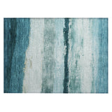 Addison Chantille ACN2169 Stripes Machine Made Transitional Teal Rug