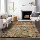Addison Chantille ACN2170 Global Machine Made Traditional Terracotta Rug
