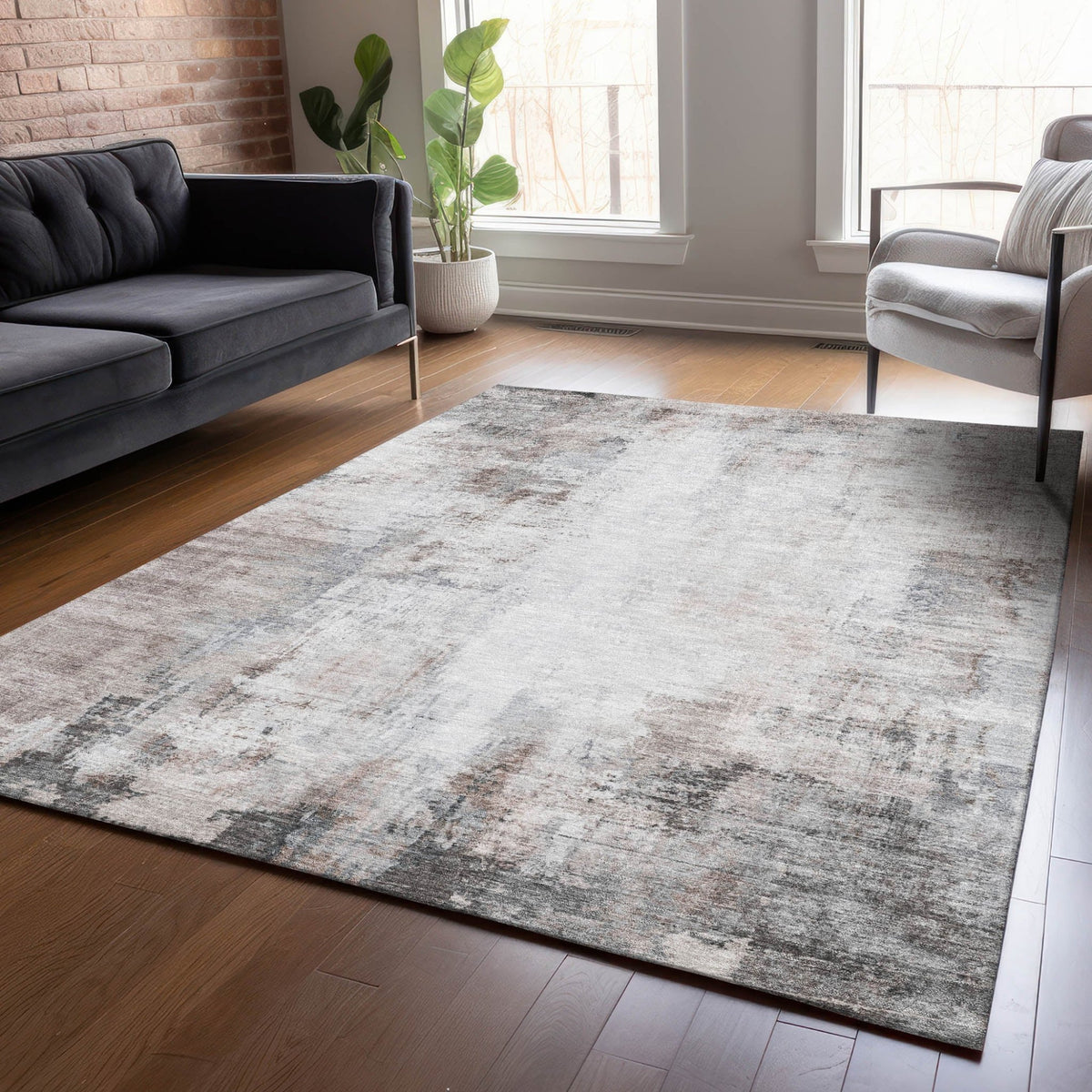 Addison Chantille ACN2171 Modern Machine Made Transitional Taupe Rug