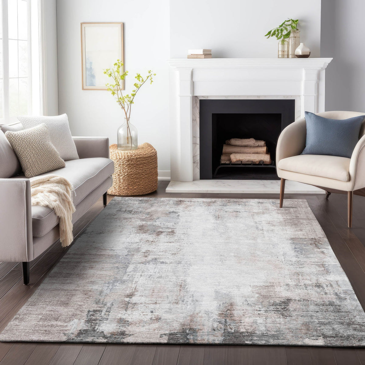 Addison Chantille ACN2171 Modern Machine Made Transitional Taupe Rug