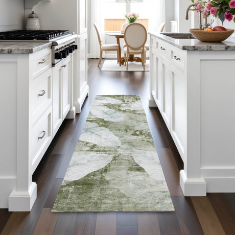 Addison Chantille ACN2172 Floral Machine Made Transitional Aloe Rug
