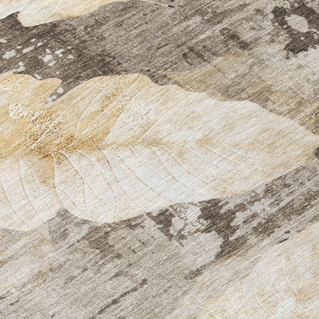 Addison Chantille ACN2172 Floral Machine Made Transitional Brown Rug