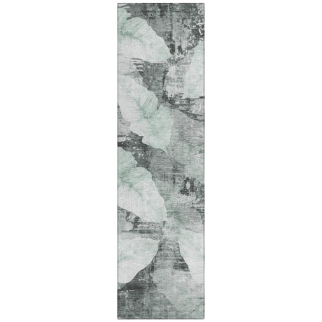 Addison Chantille ACN2172 Floral Machine Made Transitional Teal Rug