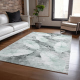 Addison Chantille ACN2172 Floral Machine Made Transitional Teal Rug