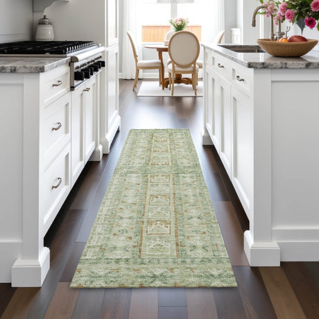 Addison Chantille ACN2173 Stripes Machine Made Transitional Green Rug