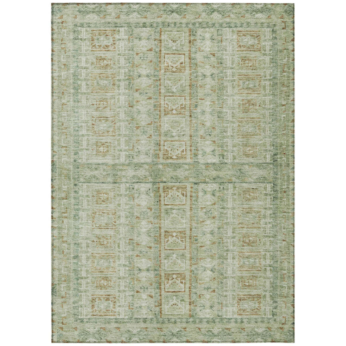 Addison Chantille ACN2173 Stripes Machine Made Transitional Green Rug