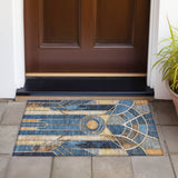 Addison Chantille ACN2176 Geometric Machine Made Transitional Blue Rug